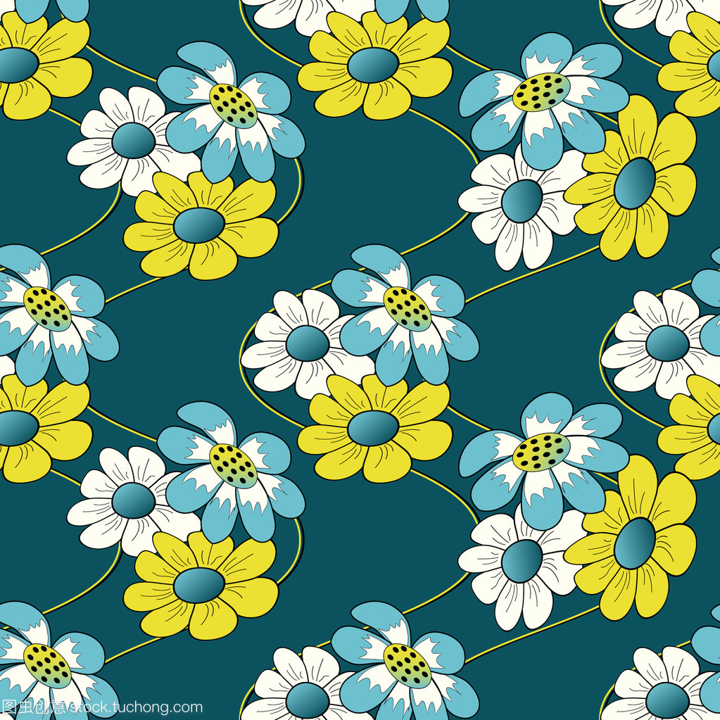 抽象花卉矢量圖 藝術與科技的完美結合